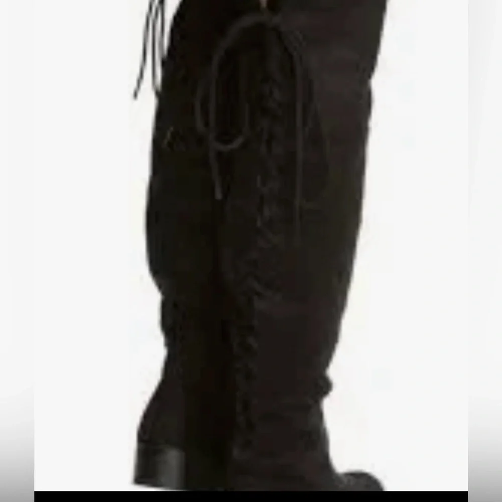 Soda Black Over the Knee Boots Women Size 6